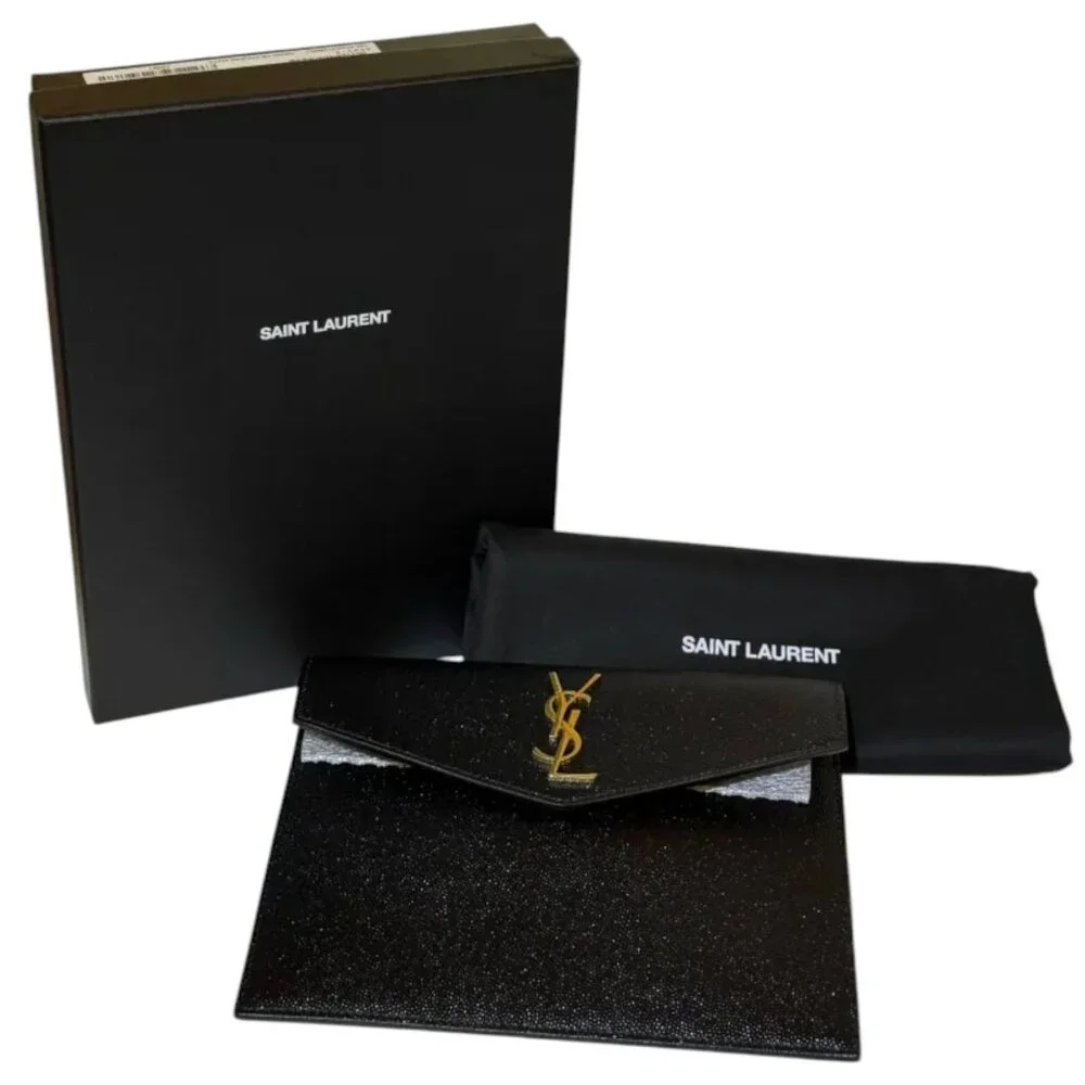 YSL Saint Laurent Uptown Small Monogram Grain de Poudre Pouch Bag - Picture 3 of 10